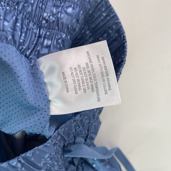 New Zyia Active Shorts, Large, Blue, Drawstring, 2” Inseam, Running, Water Drops - Picture 5 of 11